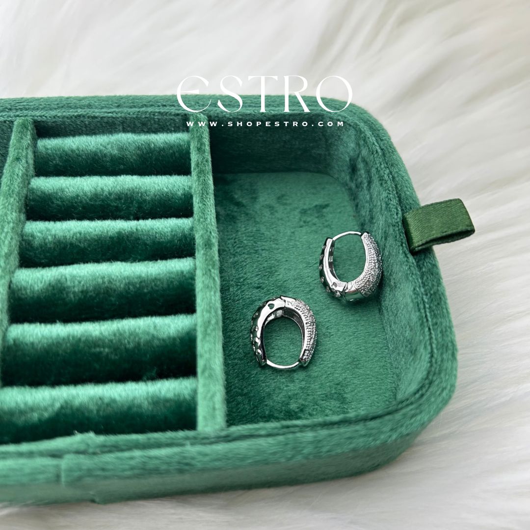 ZIRCON HOOPS EARRING