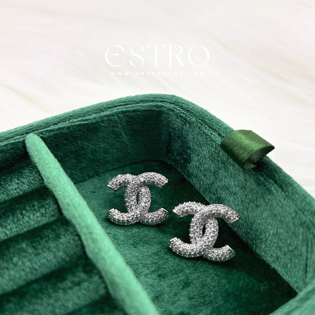 STATEMENT ZIRCON BRANDED EARRING